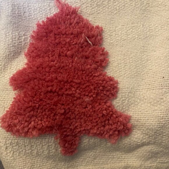 Rachel Zoe Decorative Throw 50"x70" Holiday Cheer Pink Trees Tassels Christmas - Picture 12 of 12